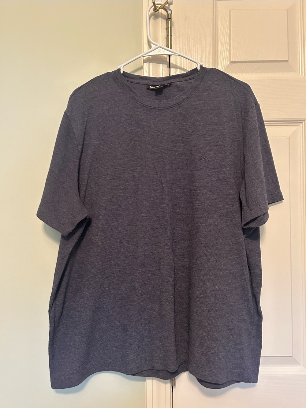 Michael Kors Men's Knit Short Sleeve Crew Neck Tee - Heather Navy
